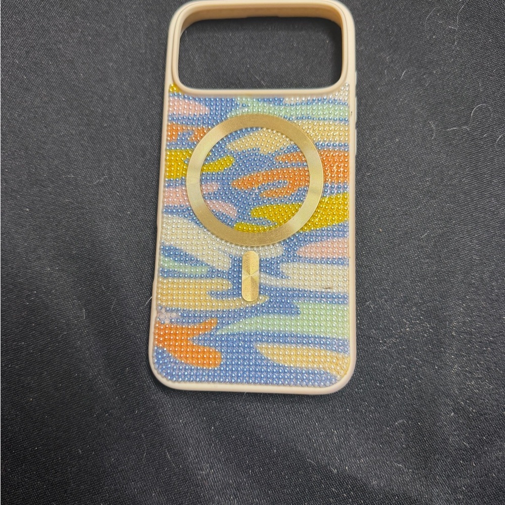 Colorful Camouflage Phone Case with Ring Holder